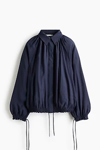 Oversized Drawstring-Detail Shirt