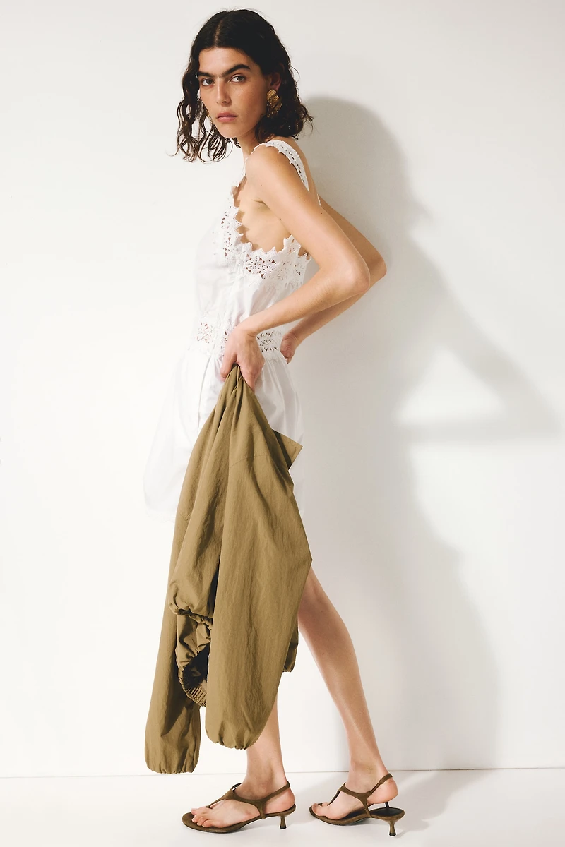 Lace-Detail Cotton Romper