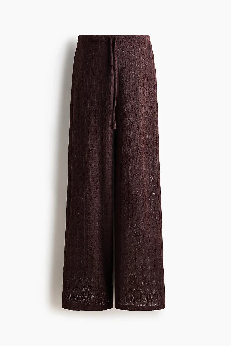 MAMA Pointelle-Knit Drawstring Pants