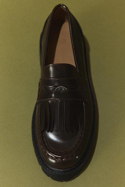 Fringe-Trimmed Loafers