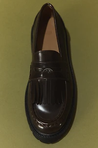 Fringe-Trimmed Loafers
