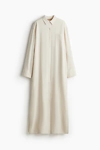 Robe chemise en lin mélangé