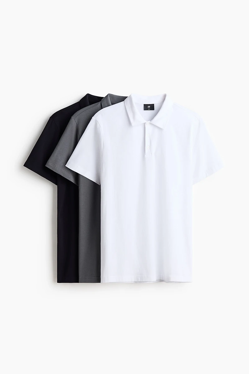 Lot de 3 polos près du corps