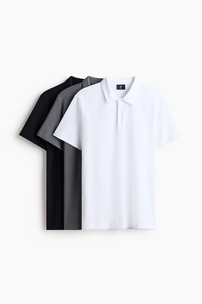 Lot de 3 polos près du corps
