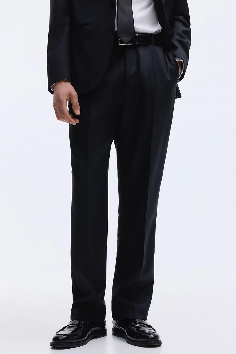 Pantalon d'habit classique en laine mélangée