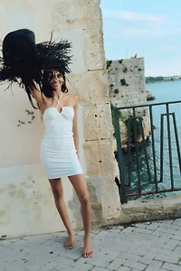 Ruched Halterneck Dress