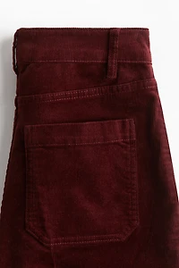 Pantalon évasé en velours côtelé