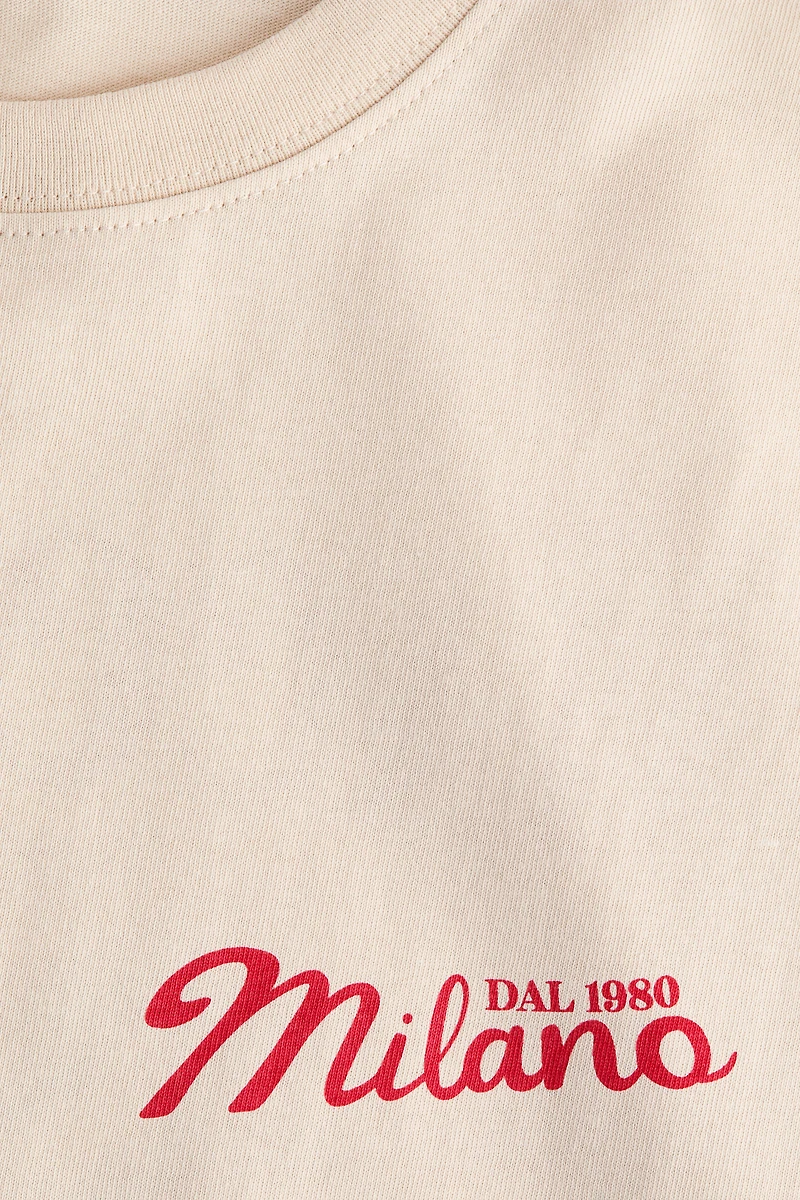 Oversized T-Shirt with Printed Motif