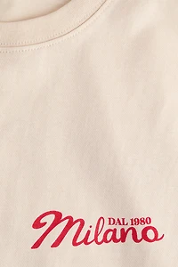 Oversized T-Shirt with Printed Motif