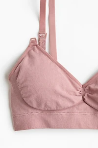 MAMA Seamless Padded Cotton-Blend Nursing Bra