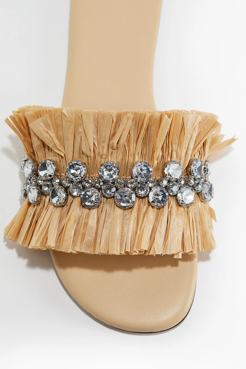 Rhinestone-Embellished Sandals