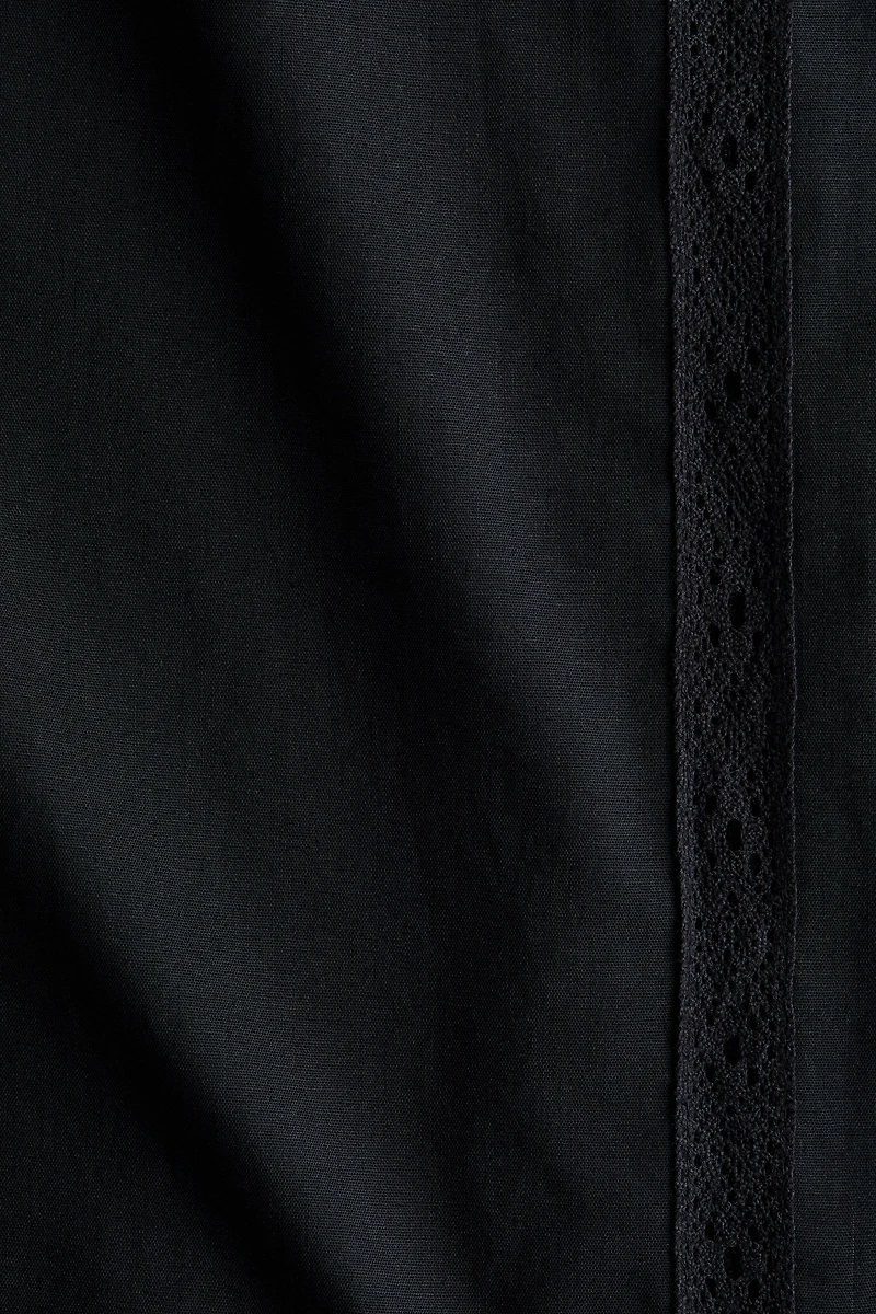 Lace-Trimmed Drawstring Pants