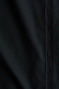 Lace-Trimmed Drawstring Pants