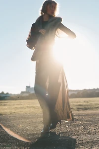 Robe maxi en mousseline