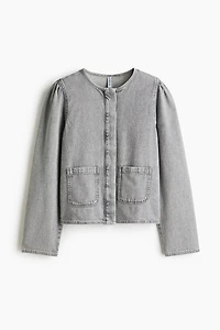 Veste à manches bouffantes en denim