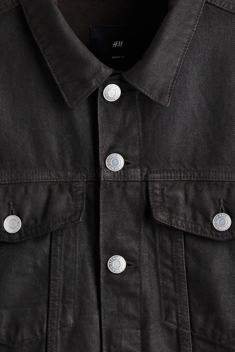 Coated Denim Trucker Jacket