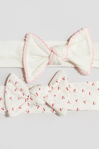 Lot de 2 bandeaux avec nœud