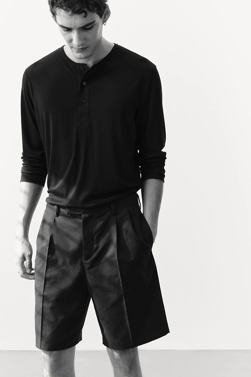 Slim-Fit Ribbed Jersey Shirt