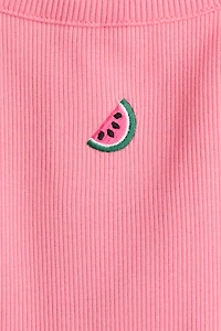 Embroidered-Detail Tank Top