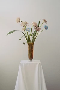 Tall Footed Glass Vase