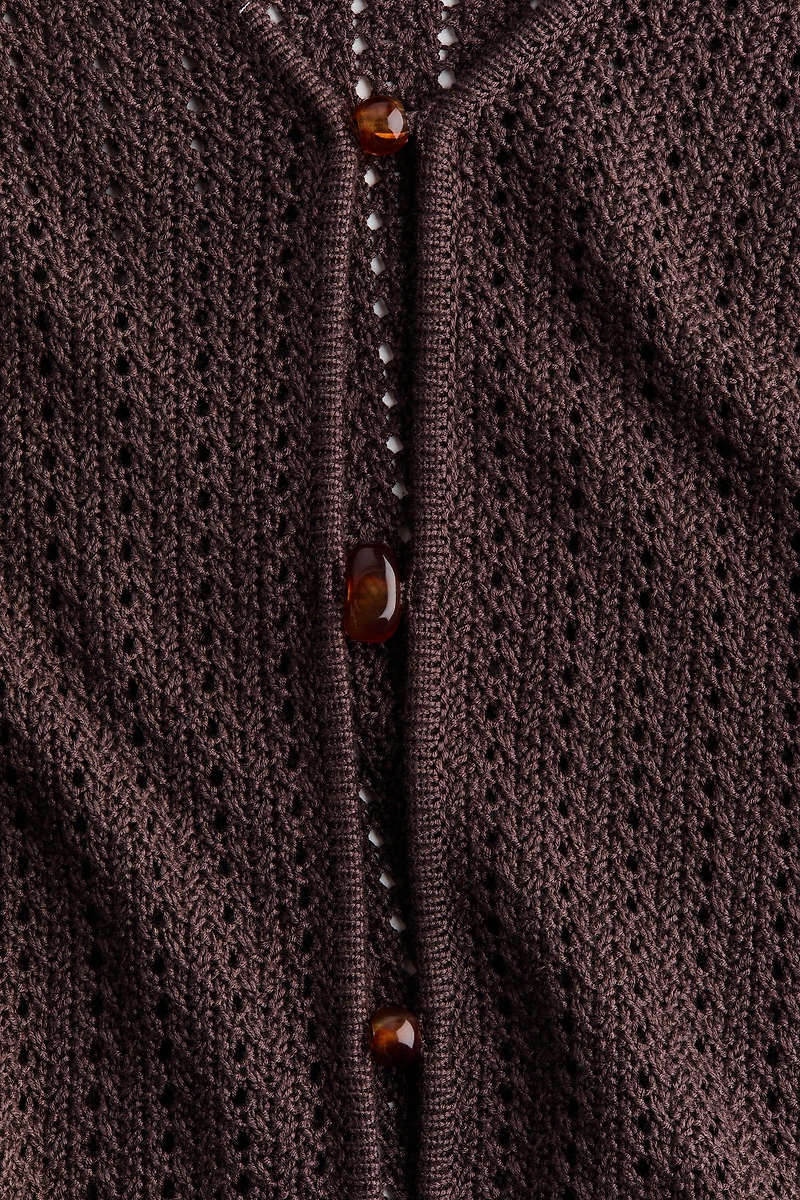 Bead-Detail Crochet-Look Top