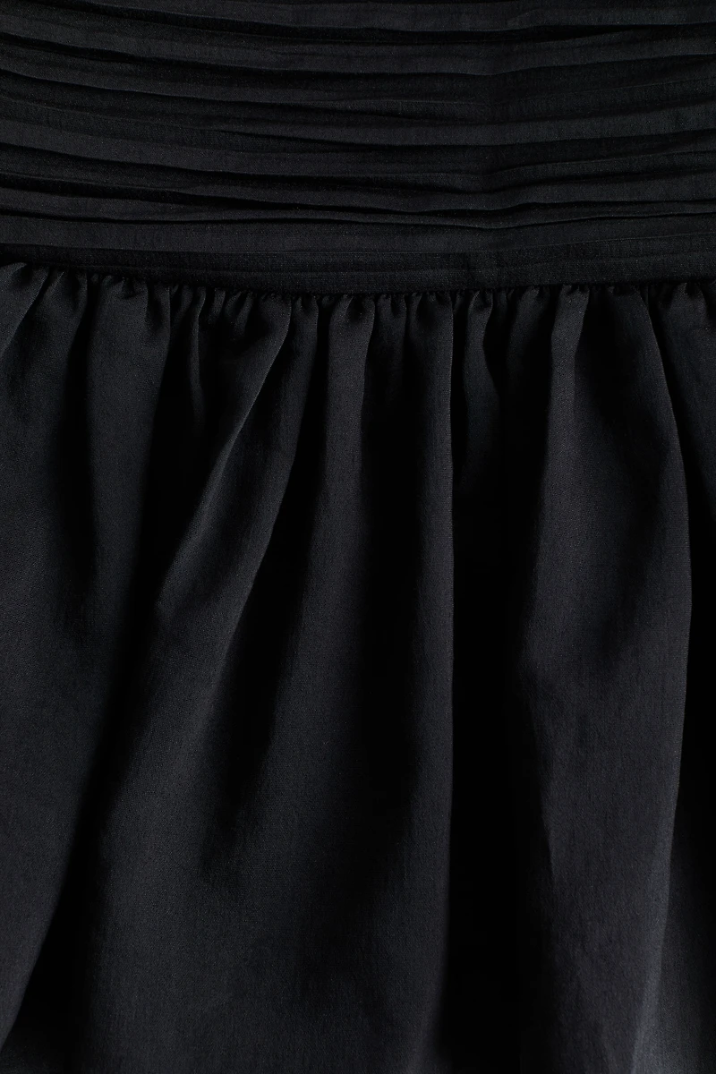 Ruched-Waist Mini Skirt