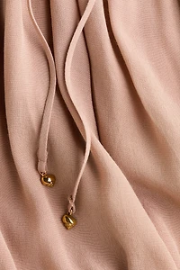 Oversized Bubble-Hem Blouse