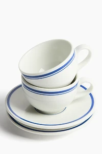 2-Pack Cappuccino Cup and Saucer