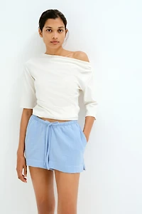 Short MAMA en mousseline avec cordon de serrage