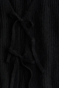 Tie-Detail Rib-Knit Top