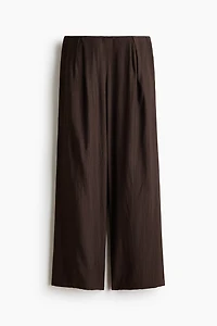 Pantalon froissé en viscose mélangée