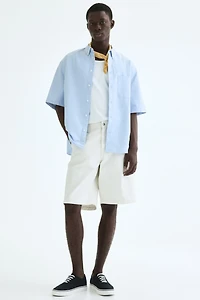Relaxed-Fit Short-Sleeved Oxford Shirt