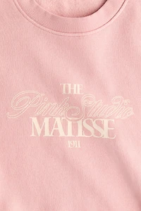 Oversized Sweatshirt with Printed Motif