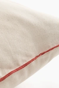 Embroidered-Motif Cotton Cushion Cover