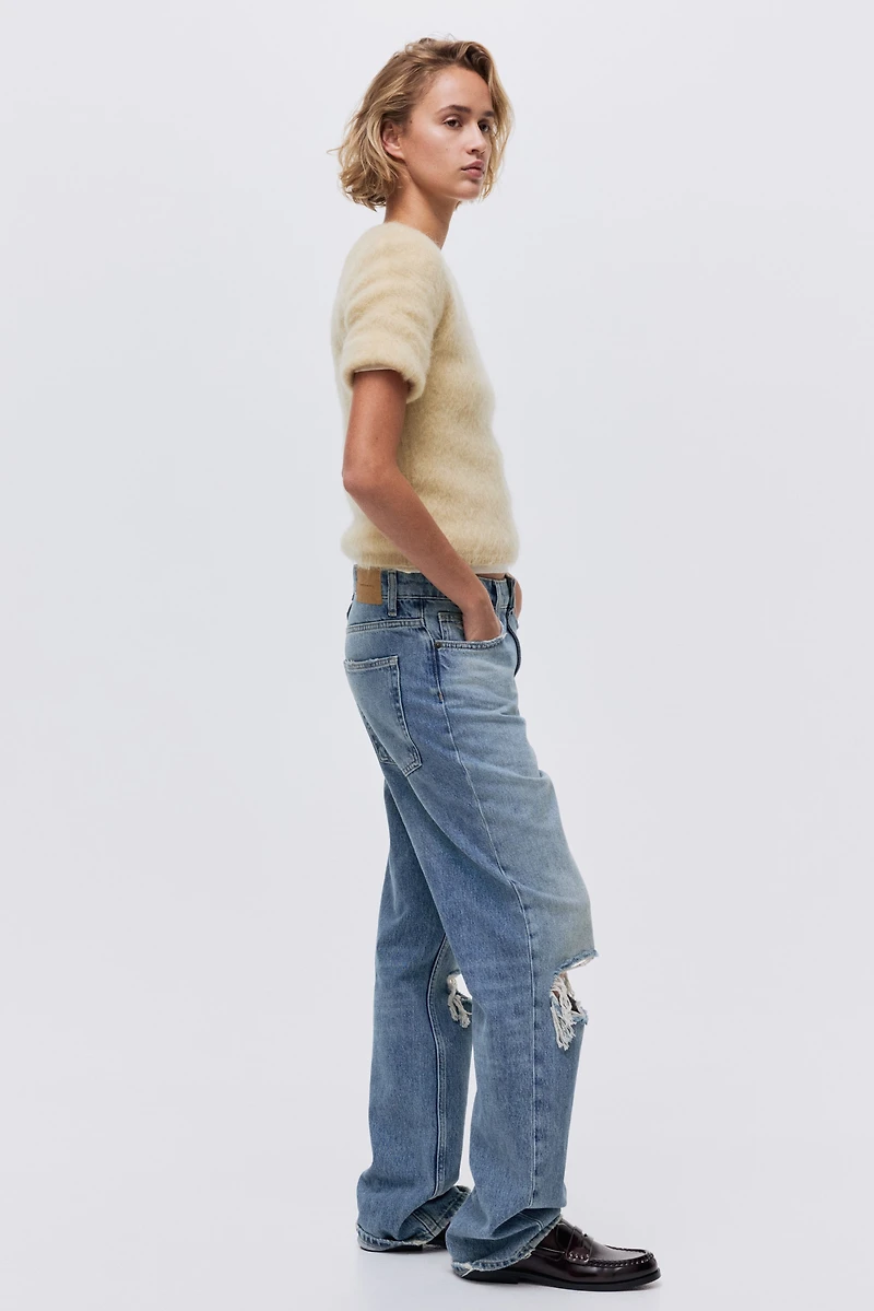 Jean droit taille haute