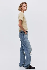 Jean droit taille haute