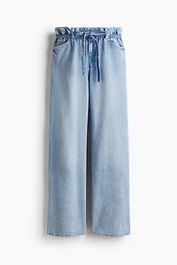 Paper-Bag Jeans with Belt