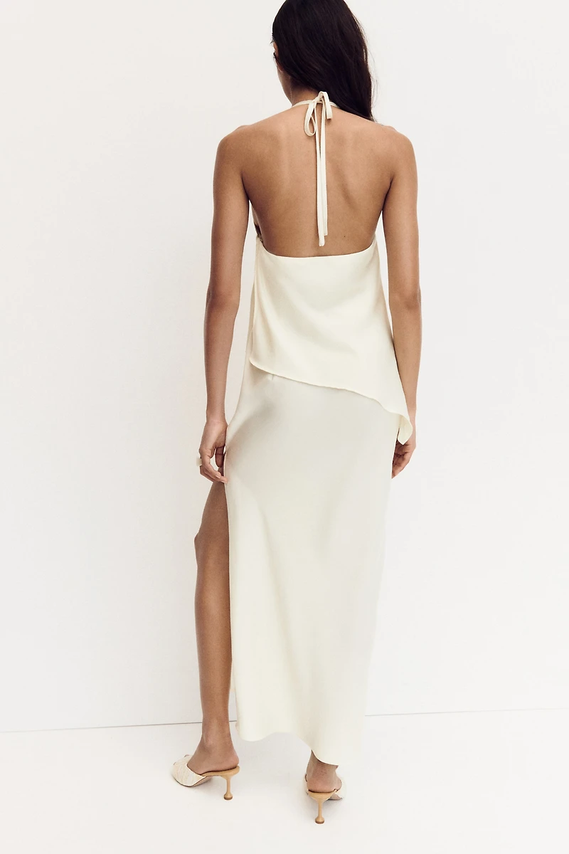 Halterneck Satin Dress