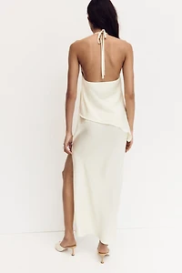 Halterneck Satin Dress