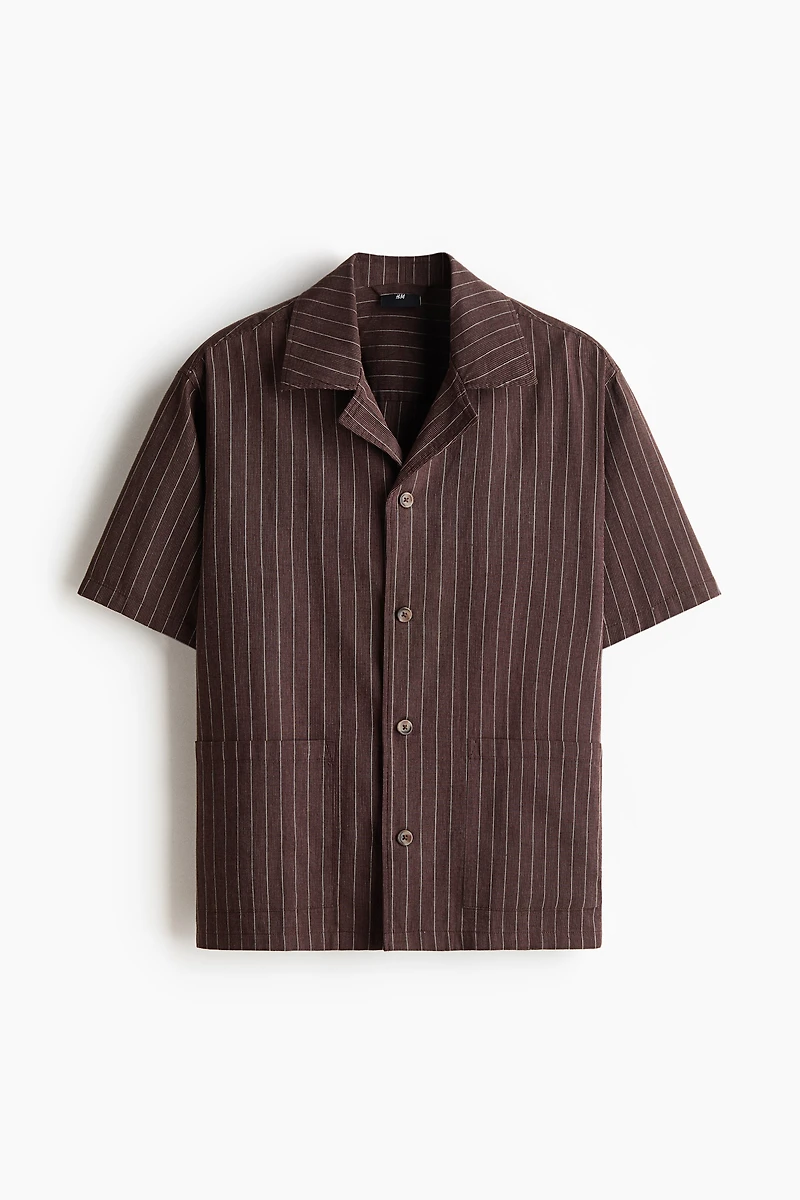 Ensemble chemise et short en lin mélangé