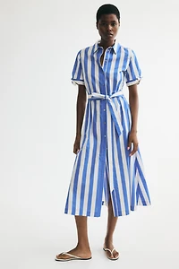 Robe chemisier à manches courtes