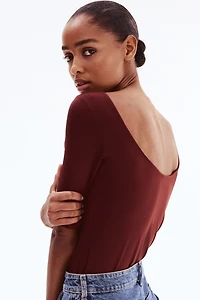 Ballerina-Neckline Top