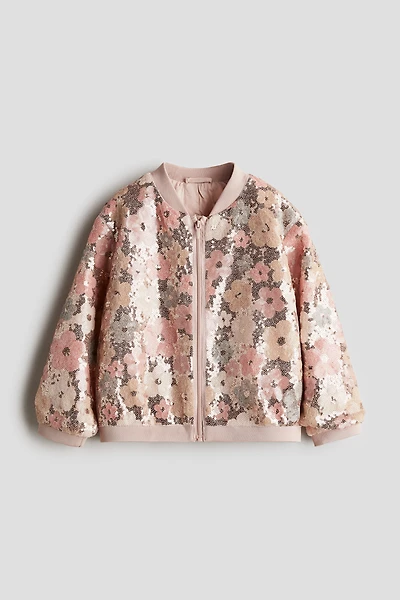 Sequined Bomber Jacket