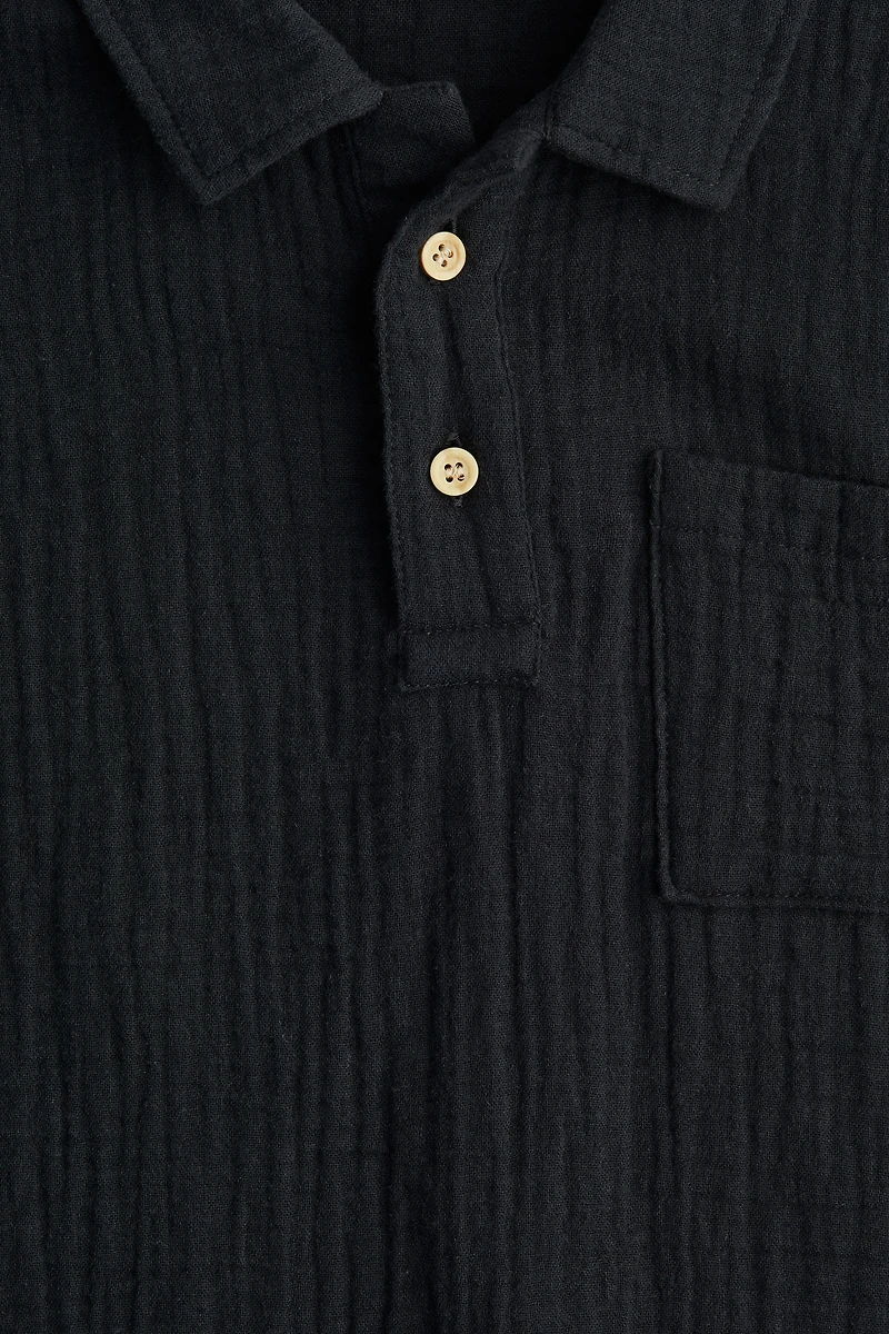 Cotton Muslin Pullover Shirt