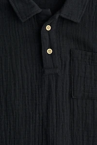 Cotton Muslin Pullover Shirt
