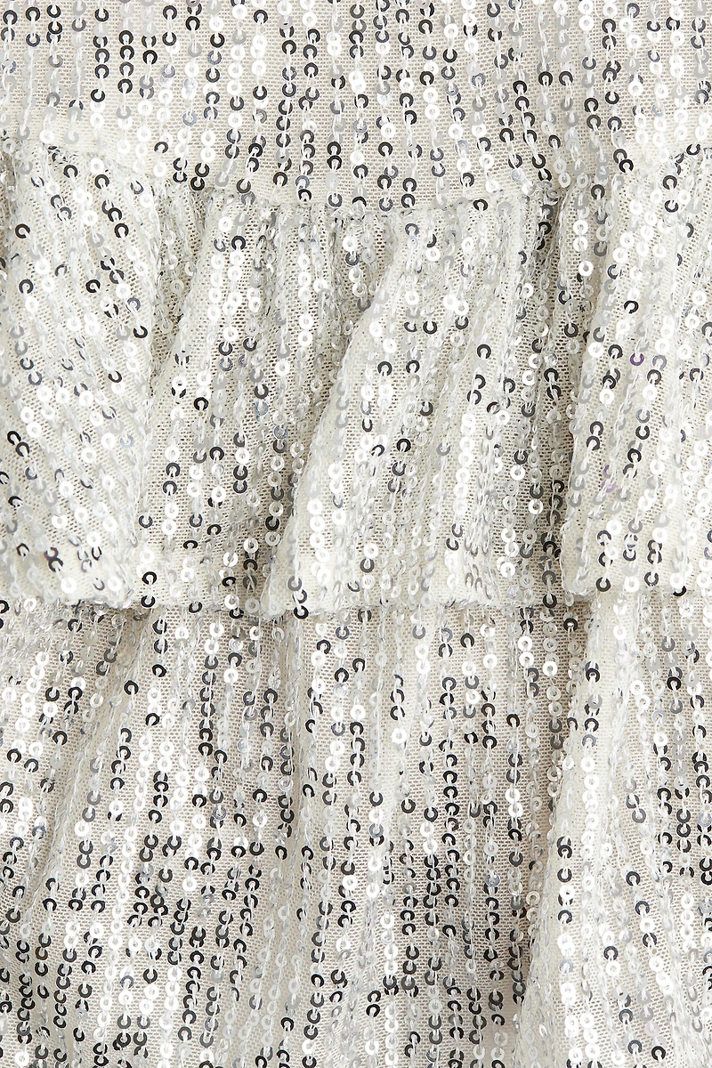 Tiered Sequined Skirt