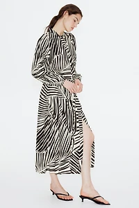 Long Puff-Sleeved Dress