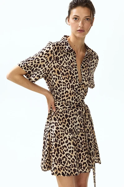 Tie-Belt Shirt Dress