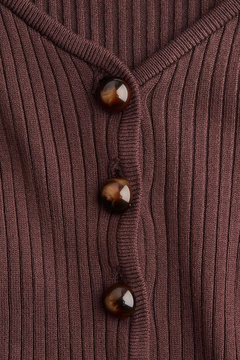 Rib-Knit Cardigan