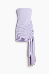 Draped-Panel Bandeau Dress